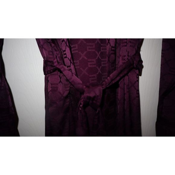 Savage X Fenty Men's Sz M Purple Logo Satin Ankle Grazing Long Robe $110+ - Picture 4 of 8